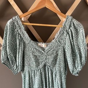 Teach Me Style x Finding July Mint Leopard Print Dress